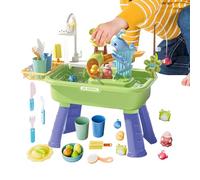 Generico Tavolo d'Acqua per Bambini - Set da Gioco sensoriale di attività, da Gioco 4 in 1 con Acqua Corrente e Pompa Giocattolo Estivo interattivo per Ragazzi e Ragazze 4 agli 8 Anni Piscina all