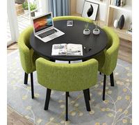 Generico Tavolo E Sedia Set da Colazione Rotondo Tavolo E Sedia Set Tavolo Tavolo da Pranzo Cucina da Pranzo/Cucina Set Moderno Tavolo da Conferenza Rotondo per Sala,11,70 * 73cm