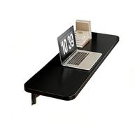 Generico Tavolo For Computer Pieghevole A Parete, Banco Da Lavoro Pieghevole Pieghevole, Ripiano Da Appoggio In Legno Massello Contro Il Muro, Capacità Di Carico Di 50 Kg For Cucina(Black,80x40cm)