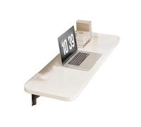 Generico Tavolo For Computer Pieghevole A Parete, Banco Da Lavoro Pieghevole Pieghevole, Ripiano Da Appoggio In Legno Massello Contro Il Muro, Capacità Di Carico Di 50 Kg For Cucina(White,90x30cm)