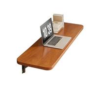 Generico Tavolo For Computer Pieghevole A Parete, Banco Da Lavoro Pieghevole Pieghevole, Ripiano Da Appoggio In Legno Massello Contro Il Muro, Capacità Di Carico Di 50 Kg For Cucina(Brown,130x20cm)