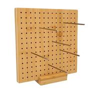 Generico Tavolo per Uncinetto, Design Quadrato in Legno, 18 Aste Fisse, Impedisce al Tessuto di Cedere, Banco da Lavoro per Lavorare A Maglia E Uncinetto