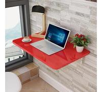 Genérico Tavolo Pieghevole a Parete Robusto tavolo da bucato e da cucina in legno Tavolo sospeso Design compatto - Perfetto per salotti, camere, studi, bar e postazioni di lavoro(Red,60x40cm/24x16in)