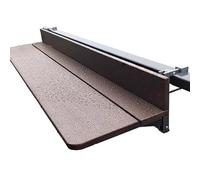 Generico Tavolo pieghevole da balcone per ringhiera, tavolo da appendere alla ringhiera del ponte esterno, scrivania pieghevole piccola regolabile in altezza per patio, bancone da servizio, bar piegh