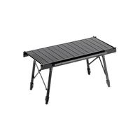 Generico Tavolo pieghevole da campeggio altezza di sollevamento lega alluminio regolabile barbecue leggero portatile desktop esterno