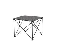 Generico Tavolo Pieghevole da Campeggio Multifunzionale Portatile for Barbecue e Picnic(Black L)