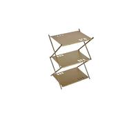 Generico Tavolo pieghevole da giardino picnic portatile for barbecue con scaffale for esterni a tre livelli(3 Layer Khaki)