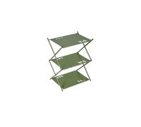 Generico Tavolo pieghevole da giardino picnic portatile for barbecue con scaffale for esterni a tre livelli(3 Layer Army Green)