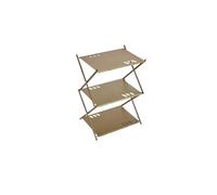 Generico Tavolo pieghevole da giardino picnic portatile for barbecue con scaffale for esterni a tre livelli(3 Layer Khaki-1)