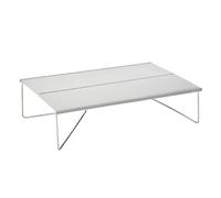 Generico Tavolo pieghevole in alluminio ultraleggero: scrivania portatile e compatta for campeggio, picnic, barbecue e viaggi all'aperto(Silvery)