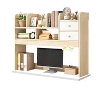 Generico Tavolo Pieghevole Regolabile per Ufficio e casa, scrivania Semplice, Tavolo da Pranzo, libreria da scrivania in Legno con cassetti, Mobile Contenitore Multifunzionale per scrivania del compu