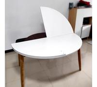 Generico Tavolo Pieghevole Rotondo da 67" - Tavolo da Pranzo Portatile Bianco con Superficie in Legno, Design Senza Gambe per Un Facile Trasporto e stoccaggio, Ideale per Eventi al Chiuso, Banchetti