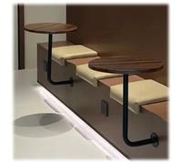 Generico Tavolo Rotondo A Muro Tavolino Porta PC Da Parete In Legno Scrivania Salvaspazio Tipo L Piccolo Vassoio Multifunzione Per Casa E Ufficio(Walnut,35cm)