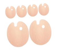 Generico Tavolozza per Dipingere in Legno 6 Pezzi con Foro per Pollice, Tavolozza per Acquerelli e Colori a Olio per Artisti, Palette Ovale 20x30 Cm per Pittura Creativa e Fai da Te