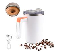 Generico Tazza autoagitante ricaricabile miscelatore riscaldante magnetica con coperchio termica in acciaio 304 per caffè tè e latte Ideale ufficio scuola palestra