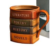 Generico Tazza Da Caffè Divertente | Tazza Da Tè In Resina Colorata 3D Fatta A Mano - Tazze Comfortevili Per Lettori Bibliotecari Amanti Dei Libri E Scrittori