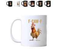 Generico Tazza da caffè in ceramica unica con il Gallo Caw-F, tazza sarcastica personalizzata con il Gallo Caw-F, sarcastica con il Gallo (02#)