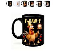 Generico Tazza da caffè in ceramica unica con il Gallo Caw-F, tazza sarcastica personalizzata con il Gallo Caw-F, sarcastica con il Gallo (03#)