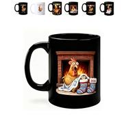 Generico Tazza da caffè in ceramica unica con il Gallo Caw-F, tazza sarcastica personalizzata con il Gallo Caw-F, sarcastica con il Gallo (04#)