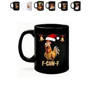 Generico Tazza da caffè in ceramica unica con il Gallo Caw-F, tazza sarcastica personalizzata con il Gallo Caw-F, sarcastica con il Gallo (05#)