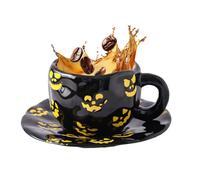 Generico Tazza Di Halloween - 320 Ml Di Tazze Di Bevute Irregolari In Ceramica | Bevande Per Le Vacanze Per Vino, Latte, Birra, Succo, Tè | Collezionisti, Studenti, Insegnanti | Office Di Soggio