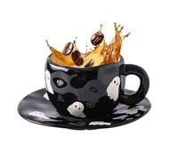 Generico Tazza Di Halloween - 320 Ml Di Tazze Di Bevute Irregolari In Ceramica | Bevande Per Le Vacanze Per Vino, Latte, Birra, Succo, Tè | Collezionisti, Studenti, Insegnanti | Office Di Soggio