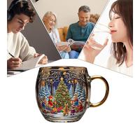Generico Tazza Di Natale,Piccola Tazza da Caffè Regalo | 300ml Contenitori Festivi per Bevande Calde e Fredde Cacao Latte