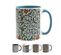 Generico Tazza floreale vintage F*ck This Shit con messaggio nascosto, 2026 nuove divertenti tazze da caffè in ceramica, il modo elegante per sfogarsi, utile, facile da pulire (blue)