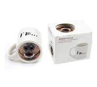 Generico Tazza in Ceramica con Muso di Cagnolino sul Fondo - Divertente, Regalo Originale per Bambini e Adulti, 300 ml