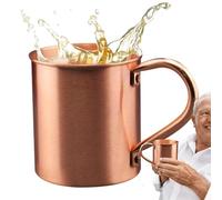 Generico Tazza In Rame - Tazze Solide In Rame Puro Fatte A Mano - Calice Da Bere Resistente Riutilizzabile Per Acqua Vino Caffè Viaggi Cucina Natale Per Uomini Donne Bambini