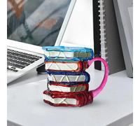 Generico Tazza Libro | Tazza Colorato con Pila di Libri Libresca | Porta Bevande Calde o Fredde e Accessorio Lettura per Amanti della Letteratura, Lettori, Insegnanti, Scrittori e Topi