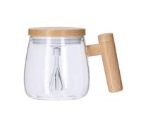 Generico Tazza miscelatrice capacità 400 ml con coperchio con miscelatore elettrico
