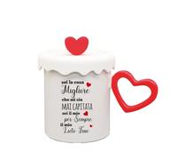 Generico Tazza ''Sei la cosa migliore che mi sia capitata'' con Frasi d'Amore e Coperchio in Gomma idea regalo sanvalentino natale colazione love amore