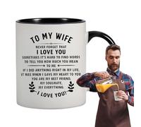 Generico tazzain ceramica di San - tazzaper coppia 9,5x8 cm, bevande calde e fredde | tazzada caffè romantica per tè, latte, cappuccino, bar, casa, scrivania, regalo per coppie, anniversario, beva