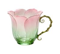 Generico Tazze A Forma Di,Bottiglia In Moderna A Sfumatura | Da Caffè Estetica Con Manico A Tralcio E Forma A Petalo,per Donne, Ragazze, Cucina, Casa, Caffè, Bere Acqua, Birra, Succo, Tè, Cocktail