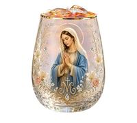 Generico Tazze Cristiane | Bicchiere in Gesù Trasparente 400ml - Bicchieri Artistici Floreali | per Whiskey Tè Birra Bar di Casa Festività Feste di Compleanno Riunioni e Tavolo da Pranzo