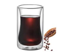 Generico Tazze Da Caffè In A Doppia Parete - Bicchieri Latte Cappuccino | Borosilicato Isolato A Mano | Tazze Di Vetroo Resistenti Al Calore Per Il Succo Di Latte Da Tè Al Caffè Ghiaccio