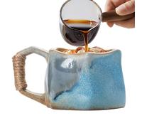 Genérico Tazze da caffè - in ceramica da 250 ml, di forma irregolare, bevande estetiche portatili | per la casa festa ufficio colazione brunch tè caffè latte tavolo da cucina