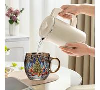 Generico Tazze da Caffè Natalizie - Piccola Tazza da Caffè Regalo | 300ml Per Bevande Fredde Latte Cioccolata Calda Acqua Vino Stagionali Casa Cucina