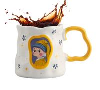 Generico Tazze da Caffè per Donna | 380ml Manico Ergonomico In Ceramica | Da Caffè Divertente Con Dipinti Famosi | Per Donne e Uomini, Bevande, Casa, Ufficio, Scuola, Dormitorio,