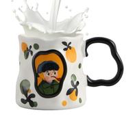 Generico Tazze da Caffè per Donna, 380ml Resistente Al Calore Stoviglie Estetiche, Da Caffè Divertente Con Dipinti Famosi, Regalo per Lui Uomini Casa Ufficio Tè Compleanno Festa