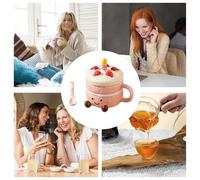 Generico Tazze Divertenti,Da 400ml Con Piedini,Estetica a Forma di Torta per Thé e Bevande | Per Donne Idee Regalo Compleanno Natale San Casa Ufficio Scuola