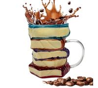 Generico Tazze Estetiche | 350 ml Bicchieri in a Forma di Libro Colorati e Divertenti per Bar | Da Caffè Divertente - per Tè Whiskey Picnic Campeggio Escursioni Casa Festa