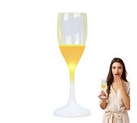 Generico Tazze luminose, Tazze LED - Coppa da champagne per vino da 120 ml - che si illuminano al buio, bicchieri attivati con liquidi per decorazioni natalizie di nozze