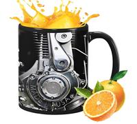 Generico Tazze meccaniche da uomo - da caffè in ceramica con design del motore, da tè con latte fresco con motivo a ingranaggi unico | per gli amanti delle auto, dei meccanici e 'arred