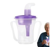 Generico Tazze Per Disfagia - Dispenser Con Cannuccia, Per Regolare La Disfagia, Controllo Dei Sorsi Da 5 O 10 Che Regola Il Bere Per Gli Anziani Con Difficoltà Di Deglutizione Previene I Disturbi