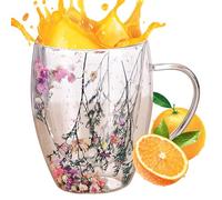 Generico Tazze per occhiali isolate - Tazze per cappuccino in a doppio strato da 350 ml, per bere il latte | da tè in termica per la festa dei bambini, rendendo ogni sorso un'esperienza