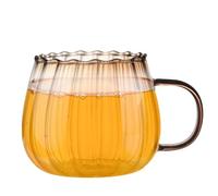 Generico Tazze Trasparenti Con - Tazze In Trasparente 400 Ml, Design Antiscivolo, Caffè Originali | Bicchieri Eleganti Il Latte Soia, Acqua Gassata Caldo, Latte,polvere, Cucina Domestica Decorativo