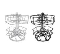 Generico Tea Bag Spin Organizer - Two Tier Six Compartment Rotating Metal