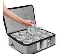 Generico Tea Cups Holder, China Storage Organizer, Zippered Mug Box, Stackable Cup Storage, Cabinet Mug Organizer, Storage Box Organizer, Stackable Storage Box for Storage Room, Cabinet